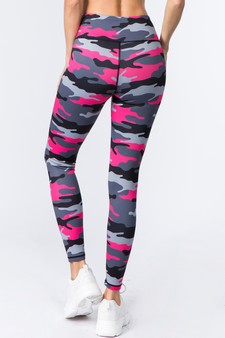 Women's Pink Camouflage Activewear Leggings (XS only) style 4