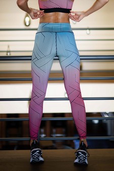 Women’s Lined Technicolor Activewear Leggings style 4