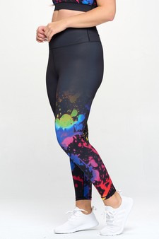 Women’s Paint Splatter Activewear Leggings style 2