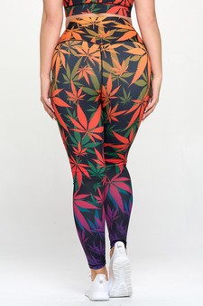 Women's Creative Marijuana Print Activewear Leggings style 3