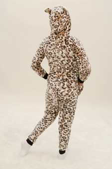 Kid's Plush Leopard Animal Onesie Pajama - (6pcs Medium only) style 2