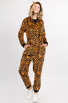 Plush Tiger Animal Onesie Pajama Costume style 2