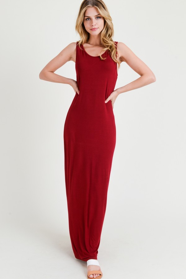Women's Sleeveless Maxi Dress - Wholesale - Yelete.com