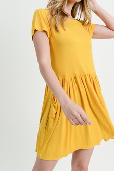 Women's Short Sleeve Babydoll Dress with Pockets style 6