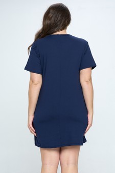 Women’s On The Go T- Shirt Dress With Pockets style 3