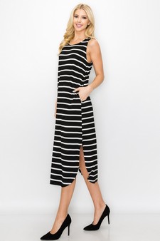 Women’s Casual Days Striped Maxi Dress style 2
