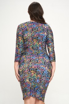 Women’s Luminescent Snake Print Dress (XL only) style 3