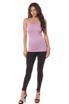 Women's Seamless Triple Criss-Cross Front Cami style 6