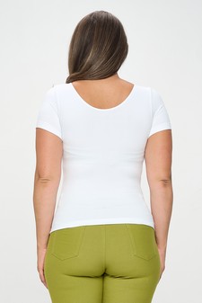 Women’s Seamless Reversible V-Neck Short Sleev style 3