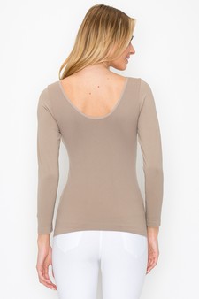 Women’s Seamless Reversible V-Neck Long Sleeve Top (New Version) style 3