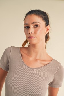 Women's Short Sleeve Seamless Top style 4