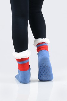 Women's Non-slip Faux Sherpa Christmas Slipper Socks style 11