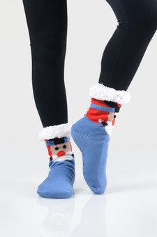 Women's Non-slip Faux Sherpa Christmas Slipper Socks style 12