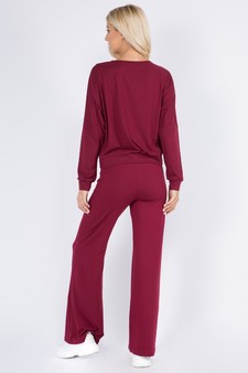 Women's Long Sleeve Top and Lounge Pants Set style 3