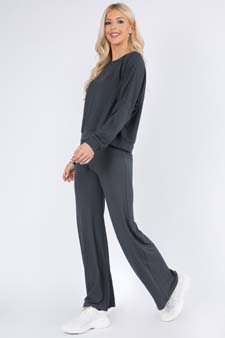 Women's Long Sleeve Top and Lounge Pants Set style 2