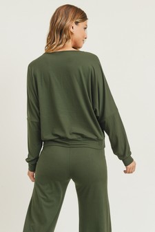 Women's Long Sleeve Top and Lounge Pants Set style 5