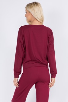 Women's Dropped Shoulder Long Sleeve Top style 3