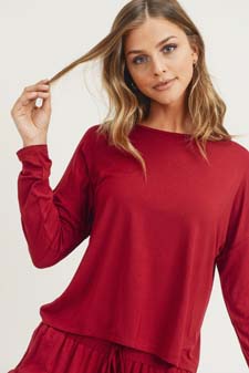 Women's Dropped Shoulder Long Sleeve Top style 4