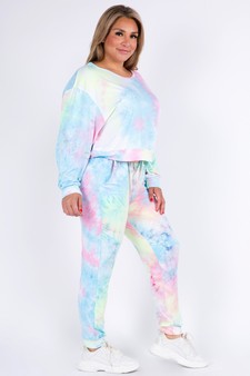 Women’s Long Sleeve Top and Jogger Tie Dye Set style 2
