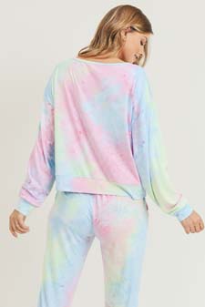 Women’s Long Sleeve Top and Jogger Tie Dye Set style 6