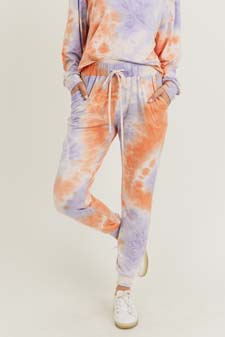 Women’s Long Sleeve Top and Jogger Tie Dye Set style 8
