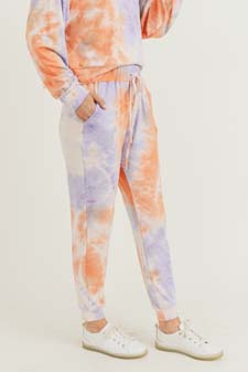 Women’s Long Sleeve Top and Jogger Tie Dye Set style 9