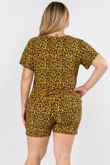 Women's Vivid Leopard Print Loungewear Set style 3