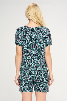 Women's Vivid Leopard Print Loungewear Top style 3
