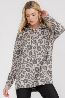 Women’s Standout Leopard Printed Hoodie style 4