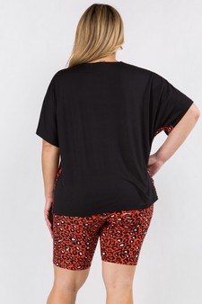Women's Contrasting Leopard Printed Loungewear Set style 3