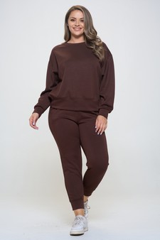 Women’s Solid Crewneck Scuba Sweatshirt (XL only) style 5