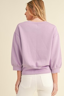 Women's Solid Cropped Scuba Sweatshirt style 3