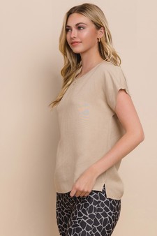Women’s Airy Bliss: Linen Relaxed Top style 2