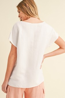 Women’s Airy Bliss: Linen Relaxed Top style 3