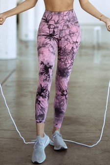 Women's Buttery Soft Tie Dye Activewear Leggings (Large only) style 2