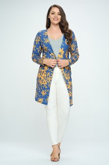 Women's Longline Floral Cardigan with Pockets  (XL only) style 5