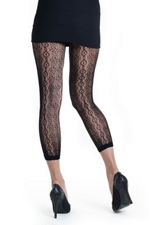 Lady's Diamondback Fashion Designed Fishnet Capri Tights style 3