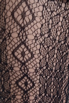Lady's Diamondback Fashion Designed Fishnet Capri Tights style 4